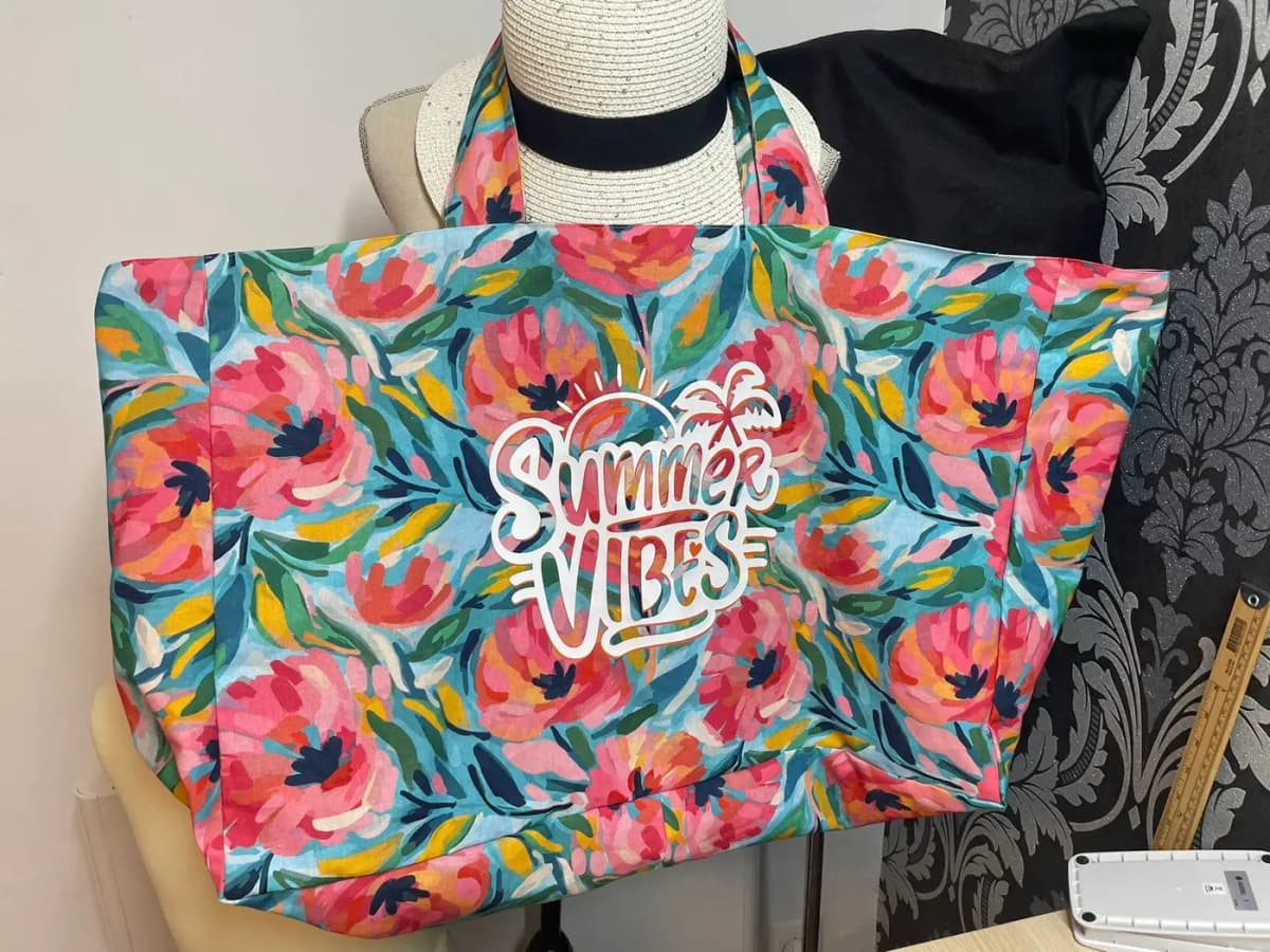Sac artisanal Pivoine et Coton