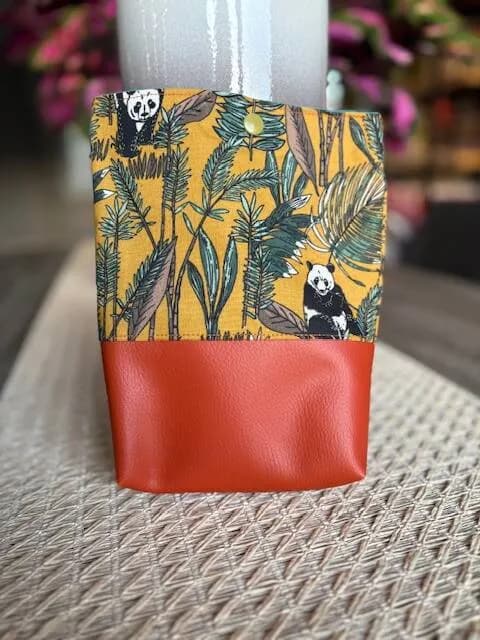 Protection livre de poche - Panda/Camel | Pivoine et Coton