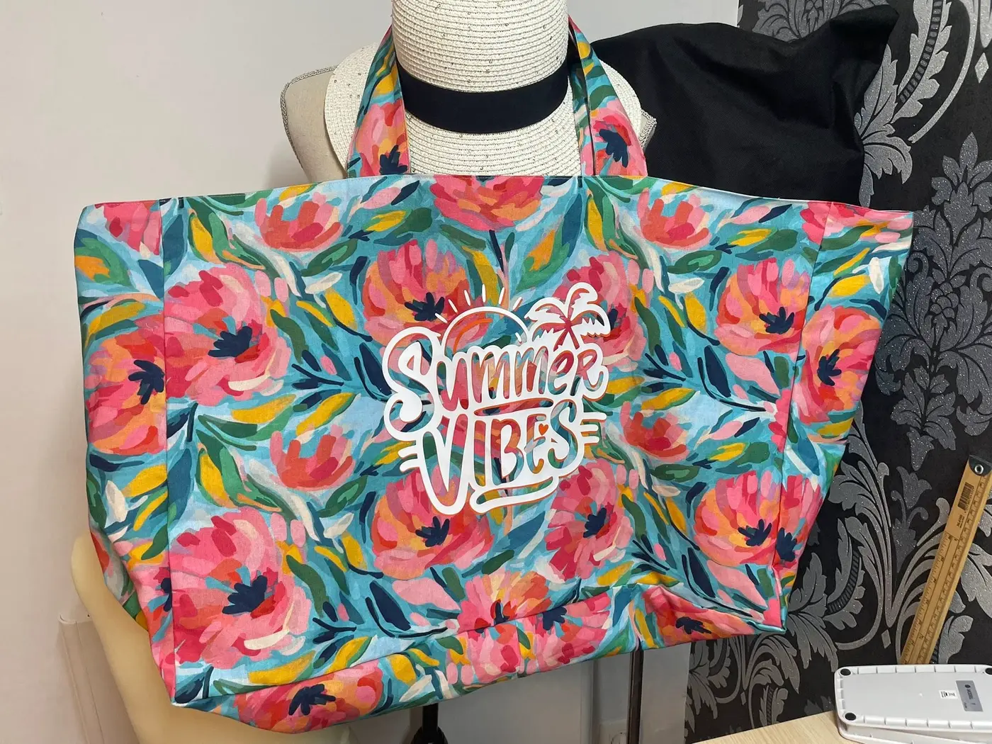 Sac artisanal Pivoine et Coton